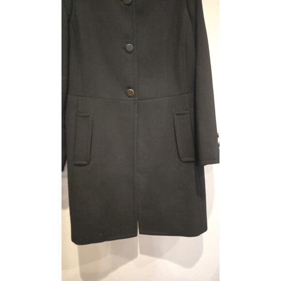 Talbots Women's Black Wool Blend Overcoat Size 16 Winter Formal - Picture 5 of 12